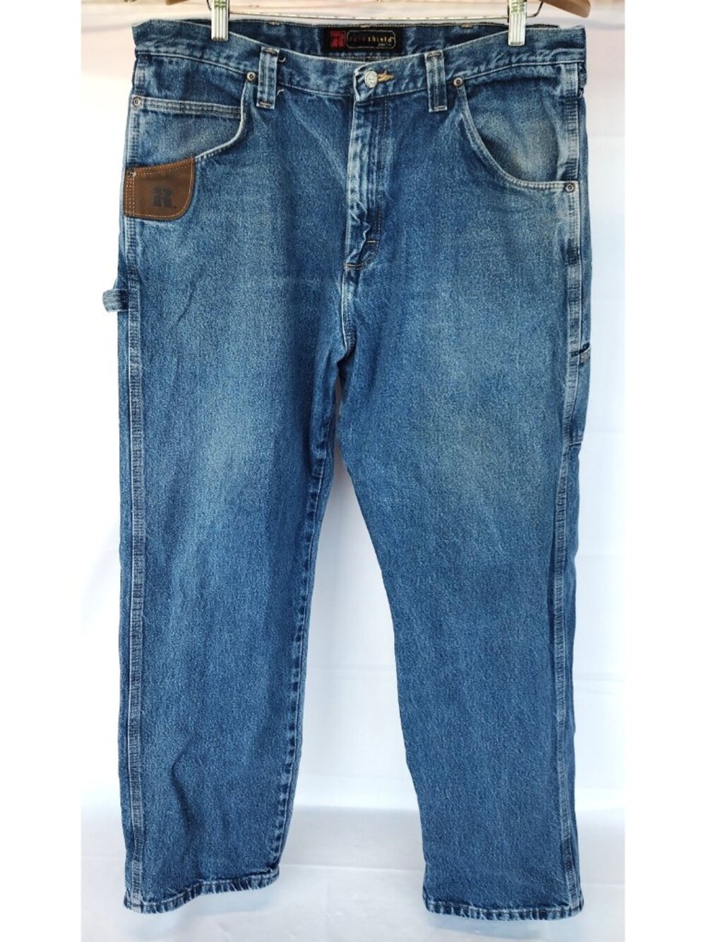 Wrangler RIGGS Workwear Carpenter Pants Blue Jeans Denim Durashield Mens 38x32